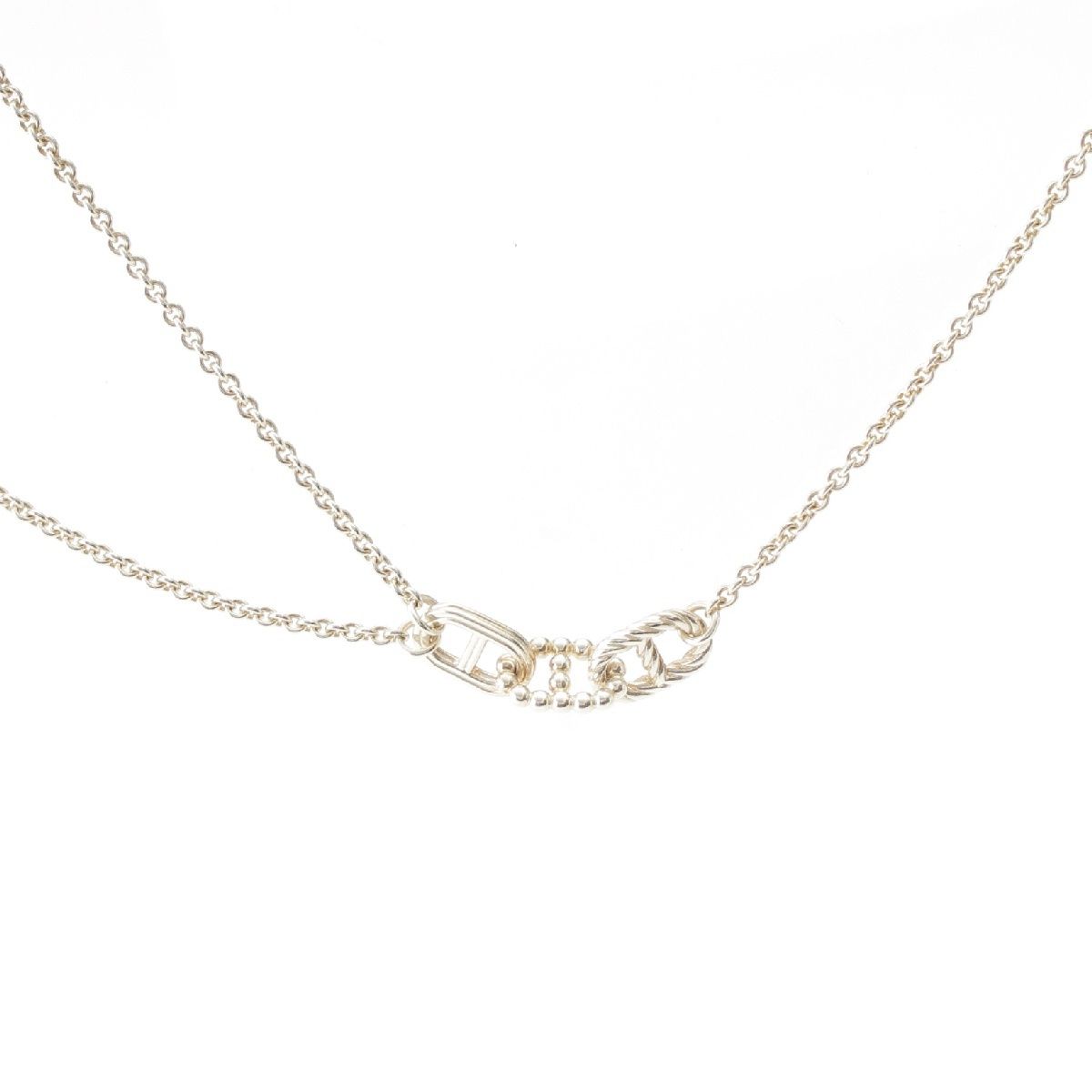 エルメス パラードPM シルバー925 シェーヌダンクル ロングネックレス  