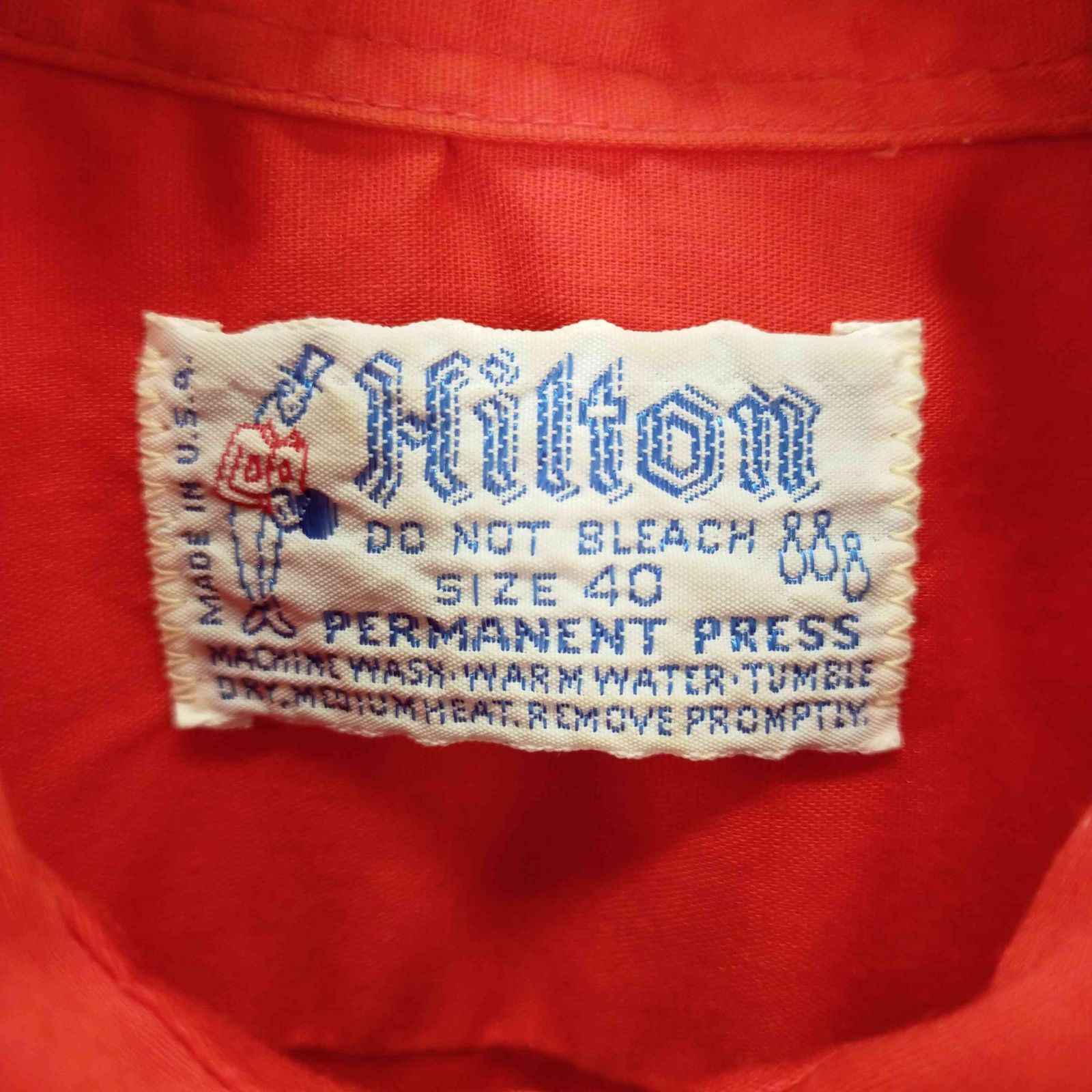 ヒルトン HILTON バックプリント ツートン オープンカラー ボウリングシャツ メンズL /eaa348208