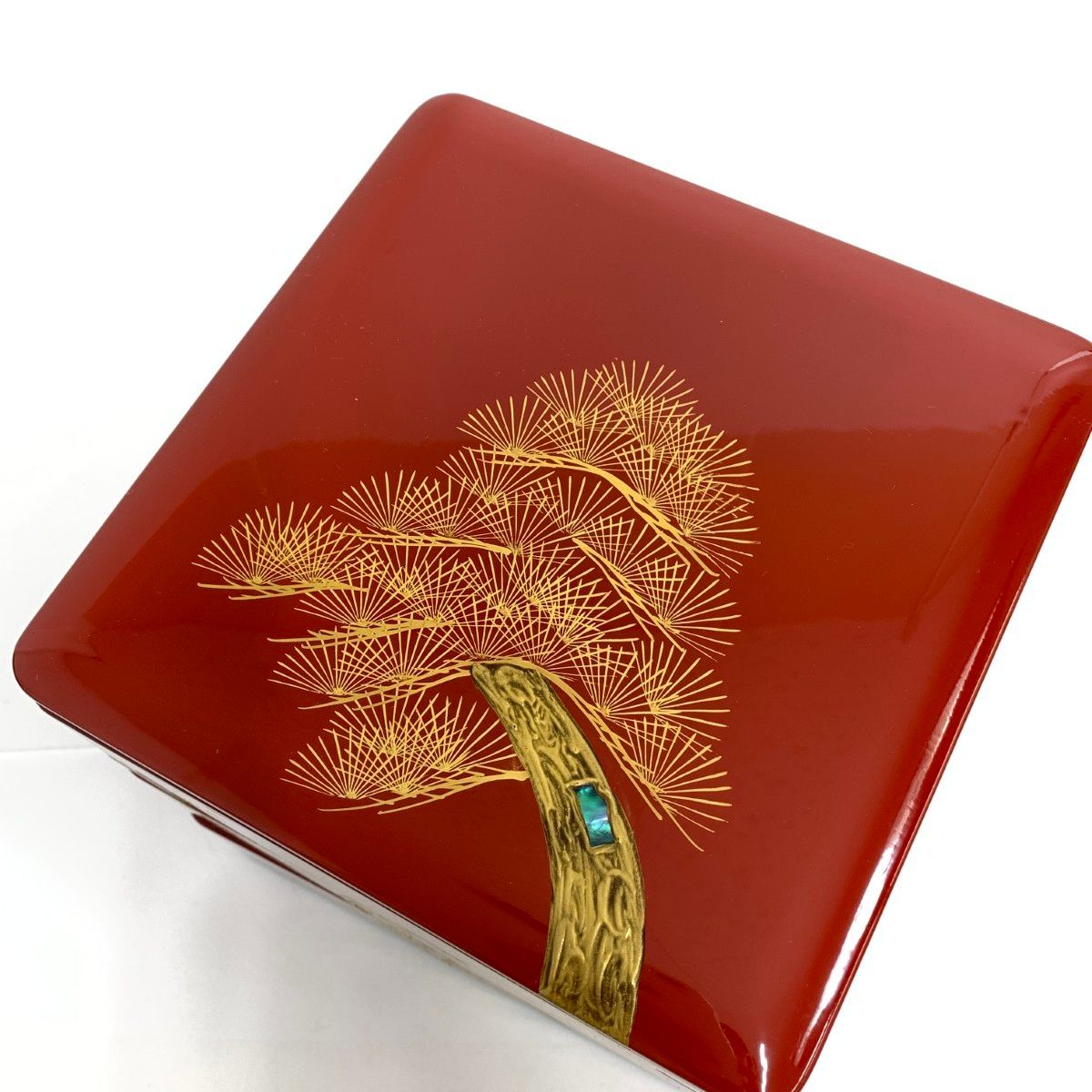 輪島塗 沈金 天然木 三段重 レッド 240001141485 - メルカリ