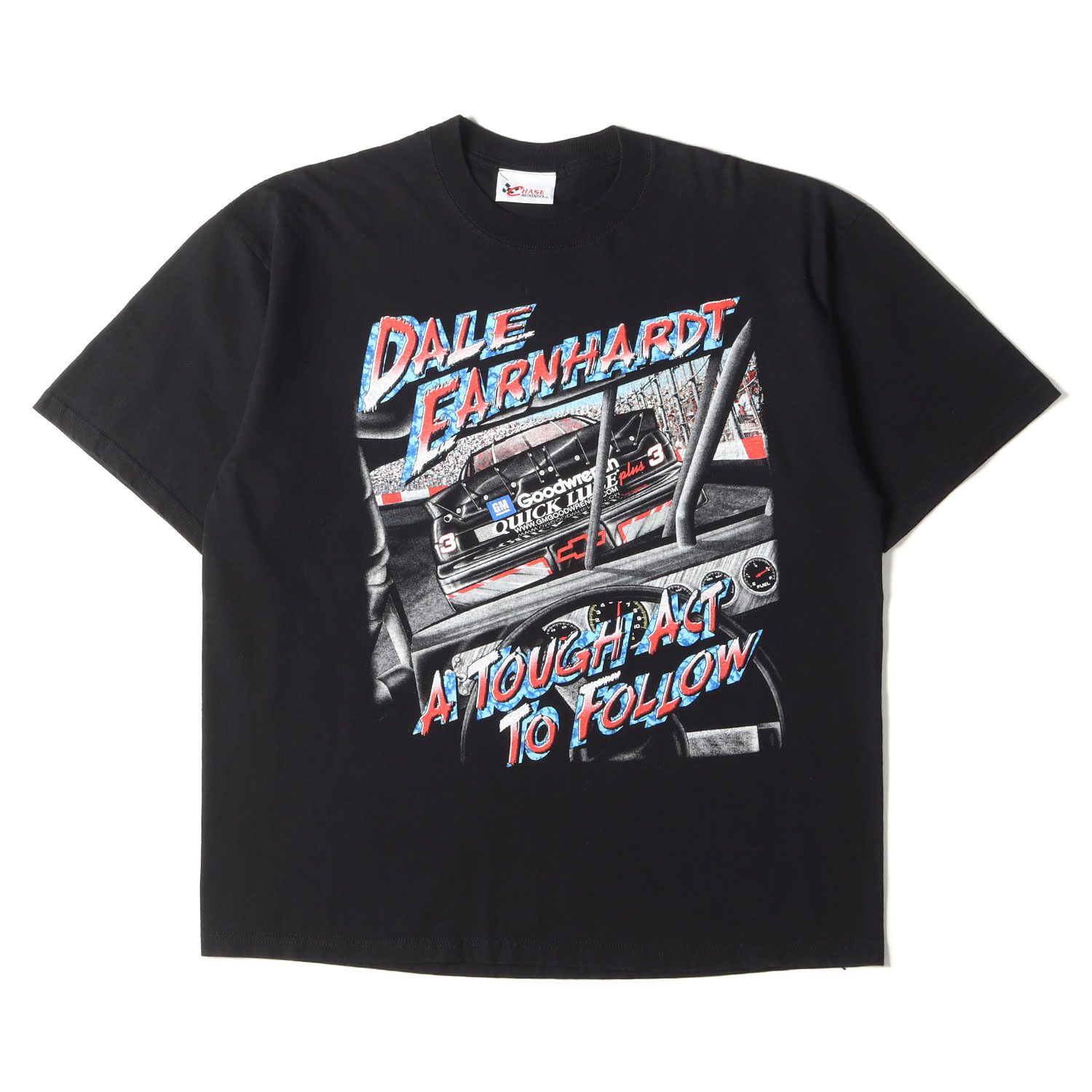 90s - 00s NASCAR Dale Earnhardt JR レーシング クルーネック 半袖 Tシャツ / CHASE AUTHENTICS チェイスオーセンティックス ブラック 黒 90s - 00s ヴィンテージ古着 Vintage / Used