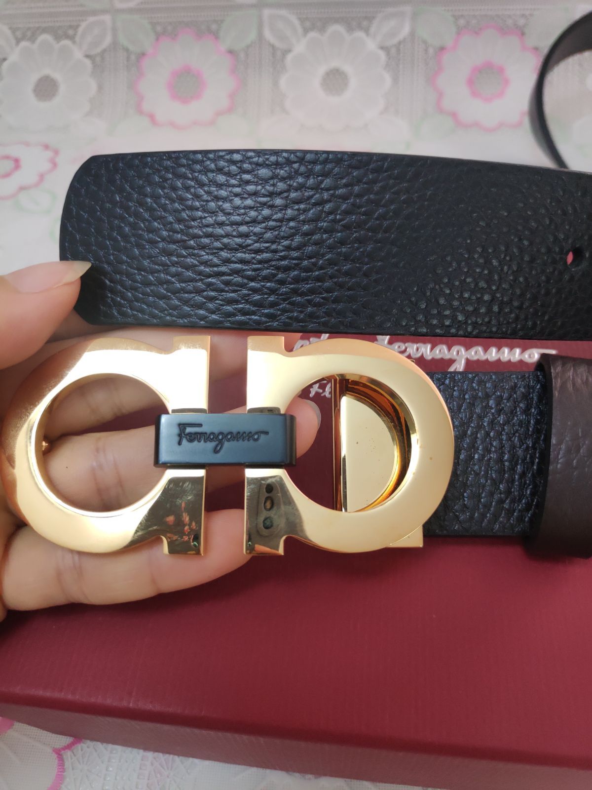 フェラガモ✨Ferragamo ベルト ブラック リバーシブルベルト