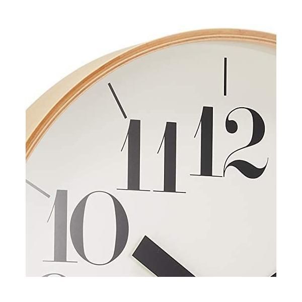 レムノス 掛け時計 ストア アナログ 木枠 天然色木地 リキクロック