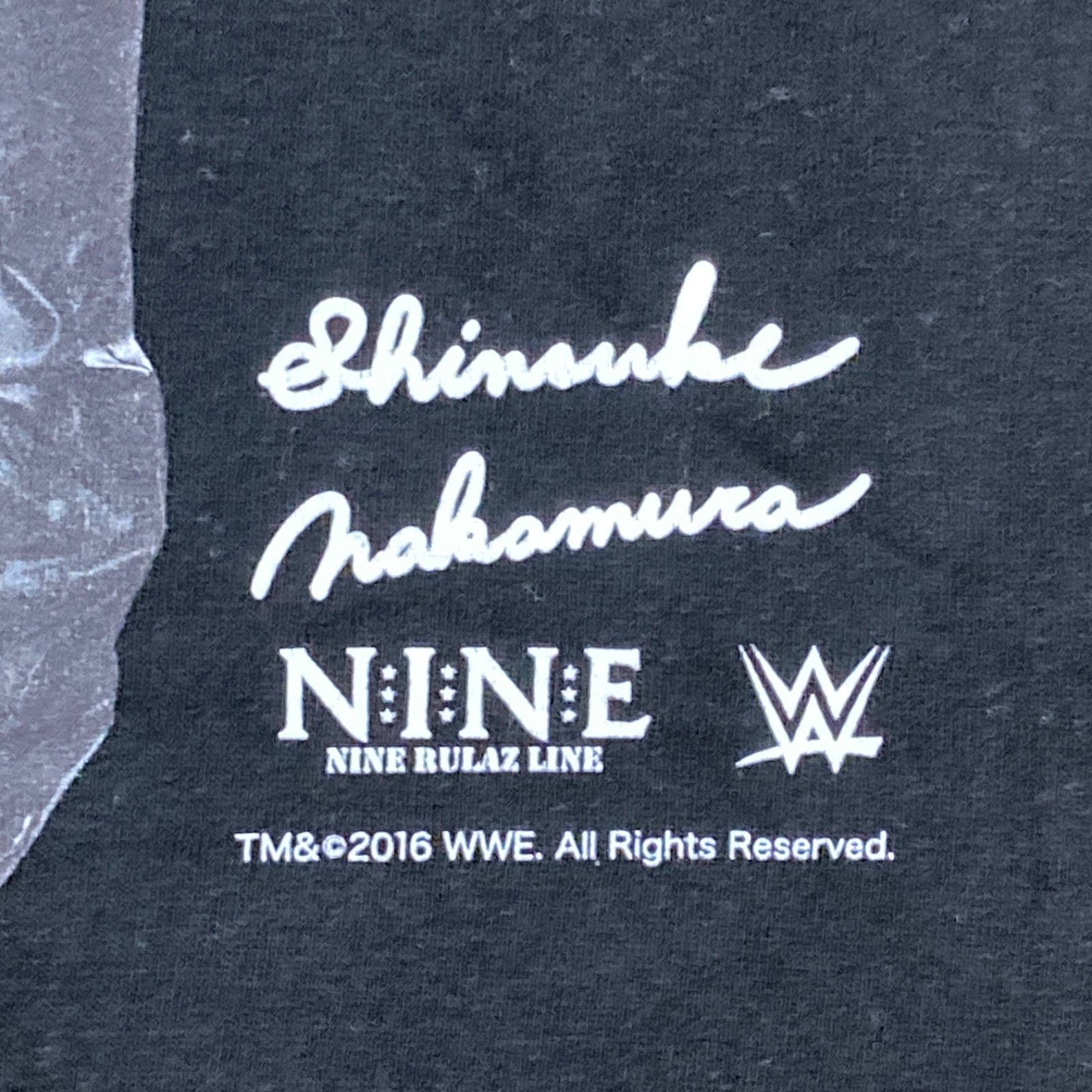 サイズ XL 中邑 真輔 コラボレーション T ブラック サイズ：M】中邑真輔 × NINE RULAZ LINE × WWE トリプルコラボT