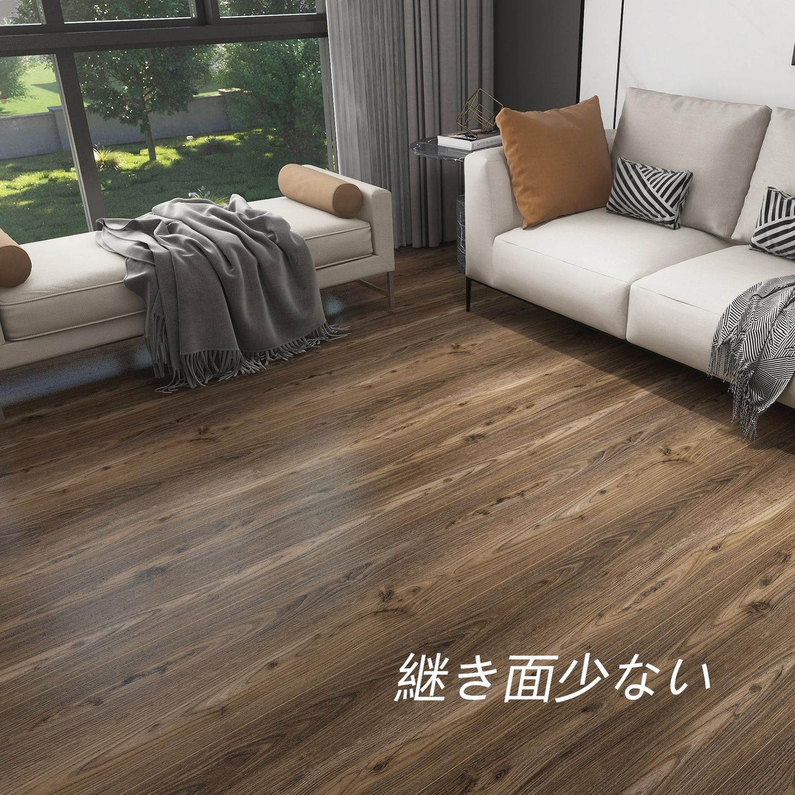 洗面所 店舗 トイレ 床暖房 玄関 脱衣所 床材 DIY シート 洗面台 フロリング 床 マット フロア リビング 木目調 クッション 貼るだけ 置くだけ 工数削減設計 柄番号53 キズ残らず 木目 フロアタイル 超広幅30.5cmX16mX2巻 約6