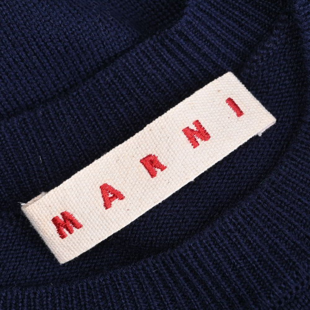 MARNI - MARNI ダンスバニー ウール プルオーバーニット MARNI ダンスバニー ウール プルオーバーニット 42 ネイビー