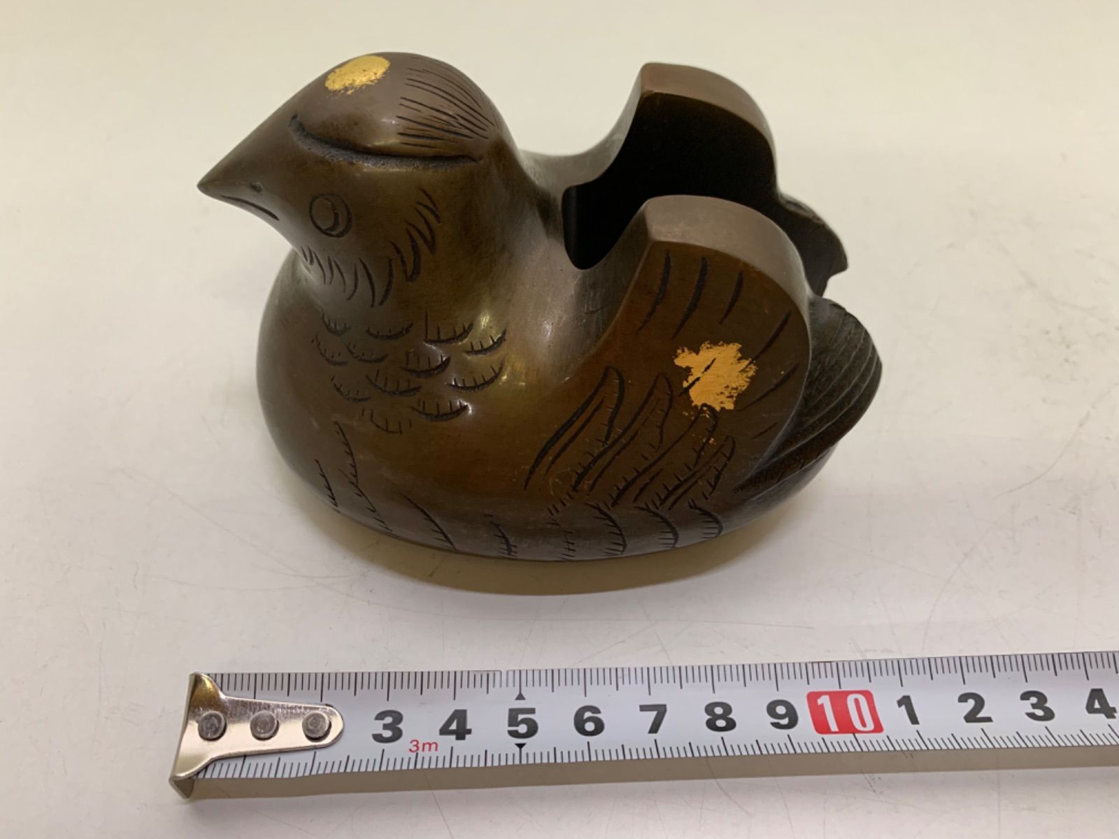 鴛鴦 置き物 屏風押さえ 高岡銅器 おしどり 美術工芸品 - メルカリ