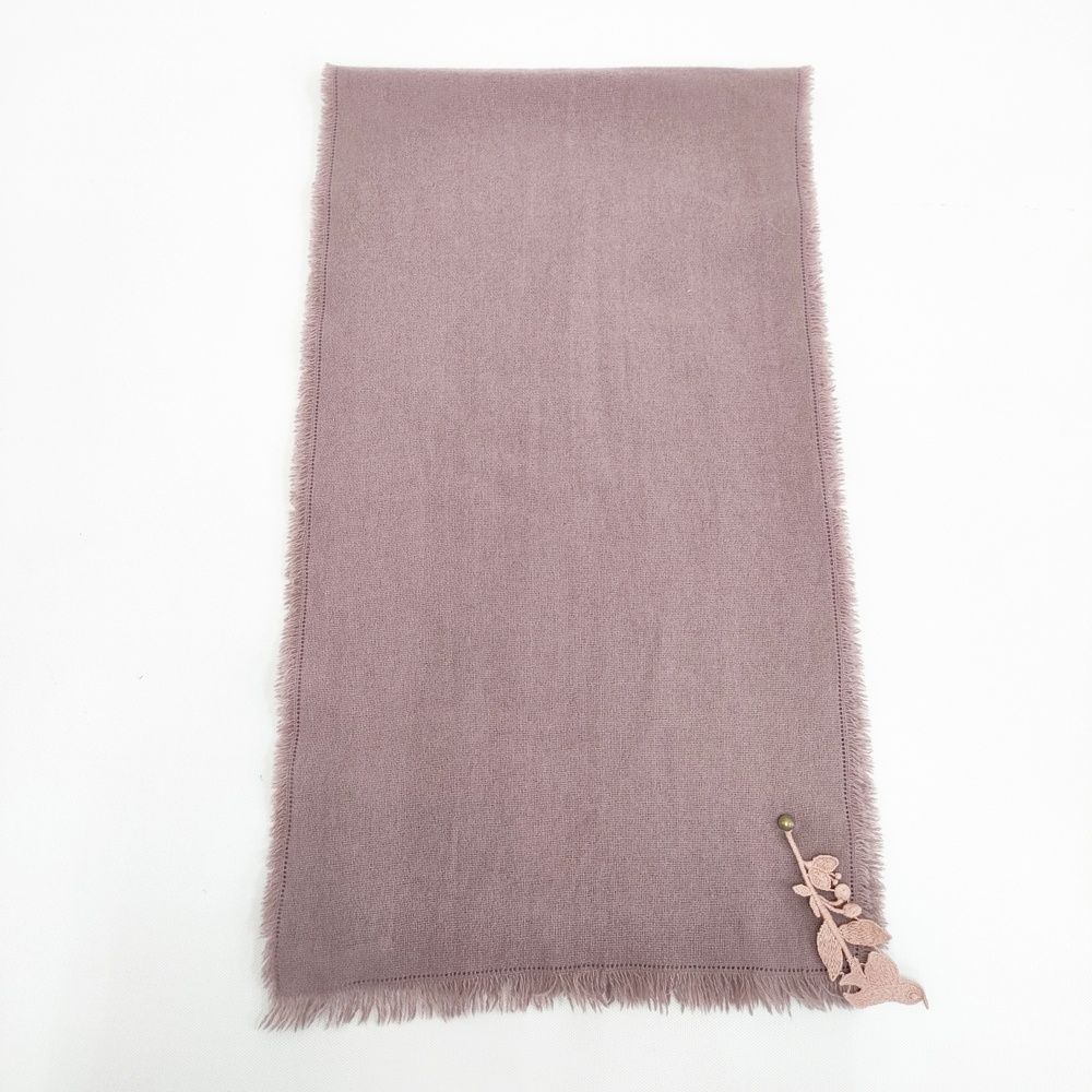 mina perhonen forest parade 刺繍 ストール マフラー ピンク レディース ミナペルホネン 5-1001T◎