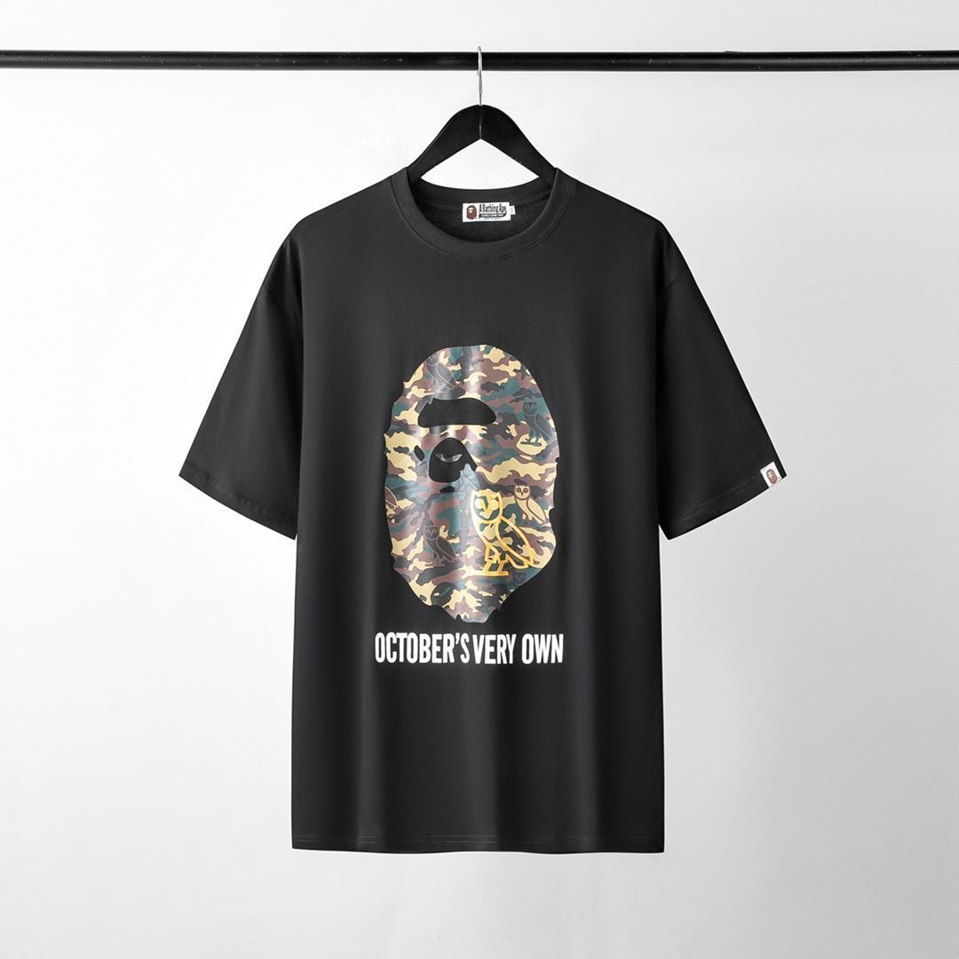 新品未使用 a bathing ape tシャツ 男女兼用 ア ベイシング エイプ トップス カットソー Ｔシャツ ブラック ホワイト - メルカリ