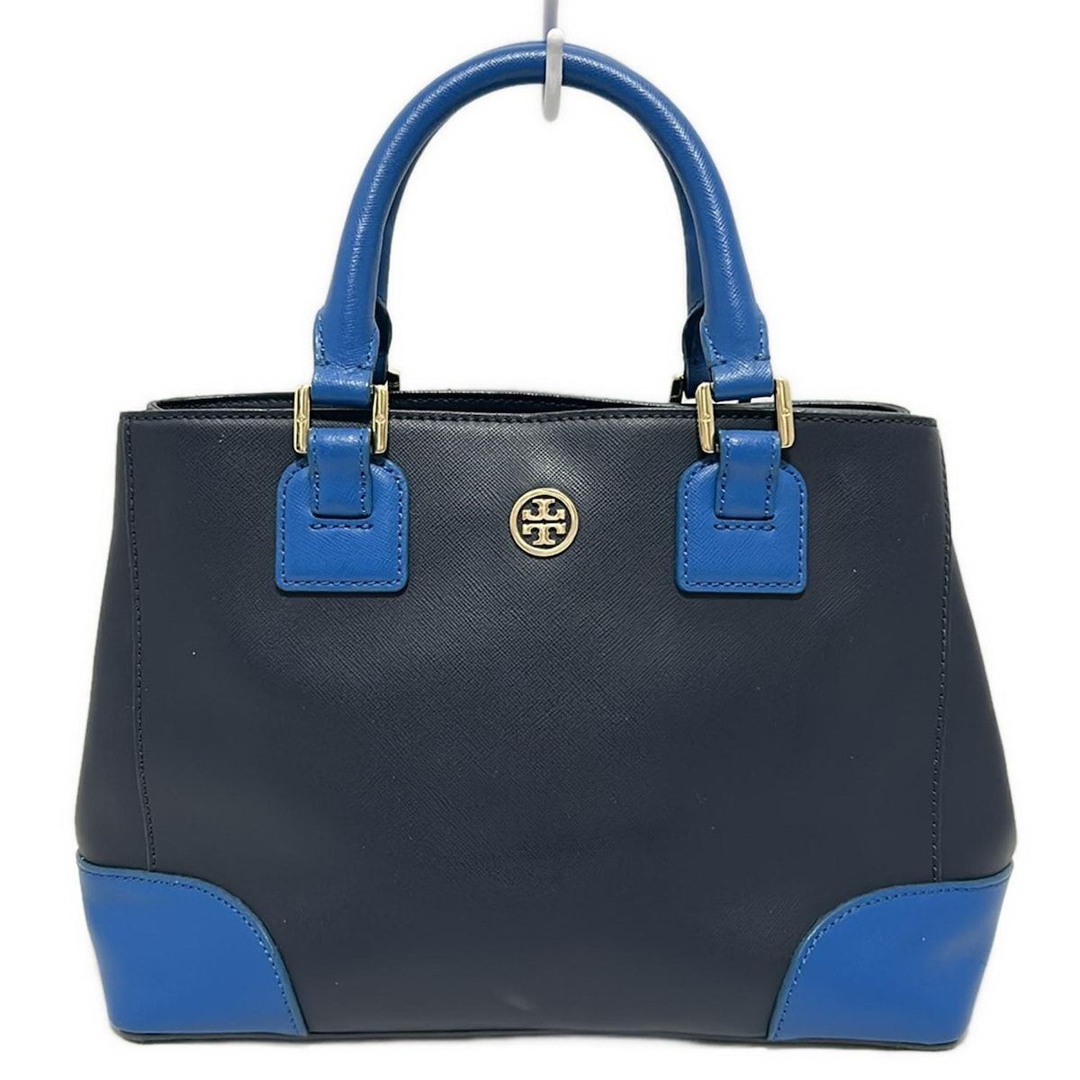 TORY BURCH トリーバーチ トートバッグ - ダークネイビー×ブルー レザー