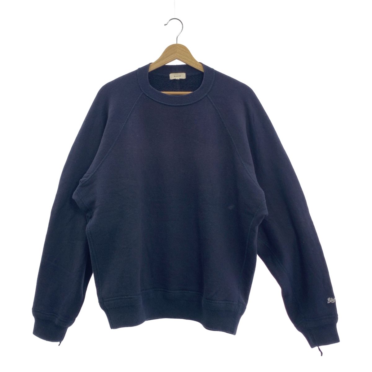 BLAMINK ブラック スウェット トレーナー サイズ1 BTMK CREWNECK SWEAT washed XS211