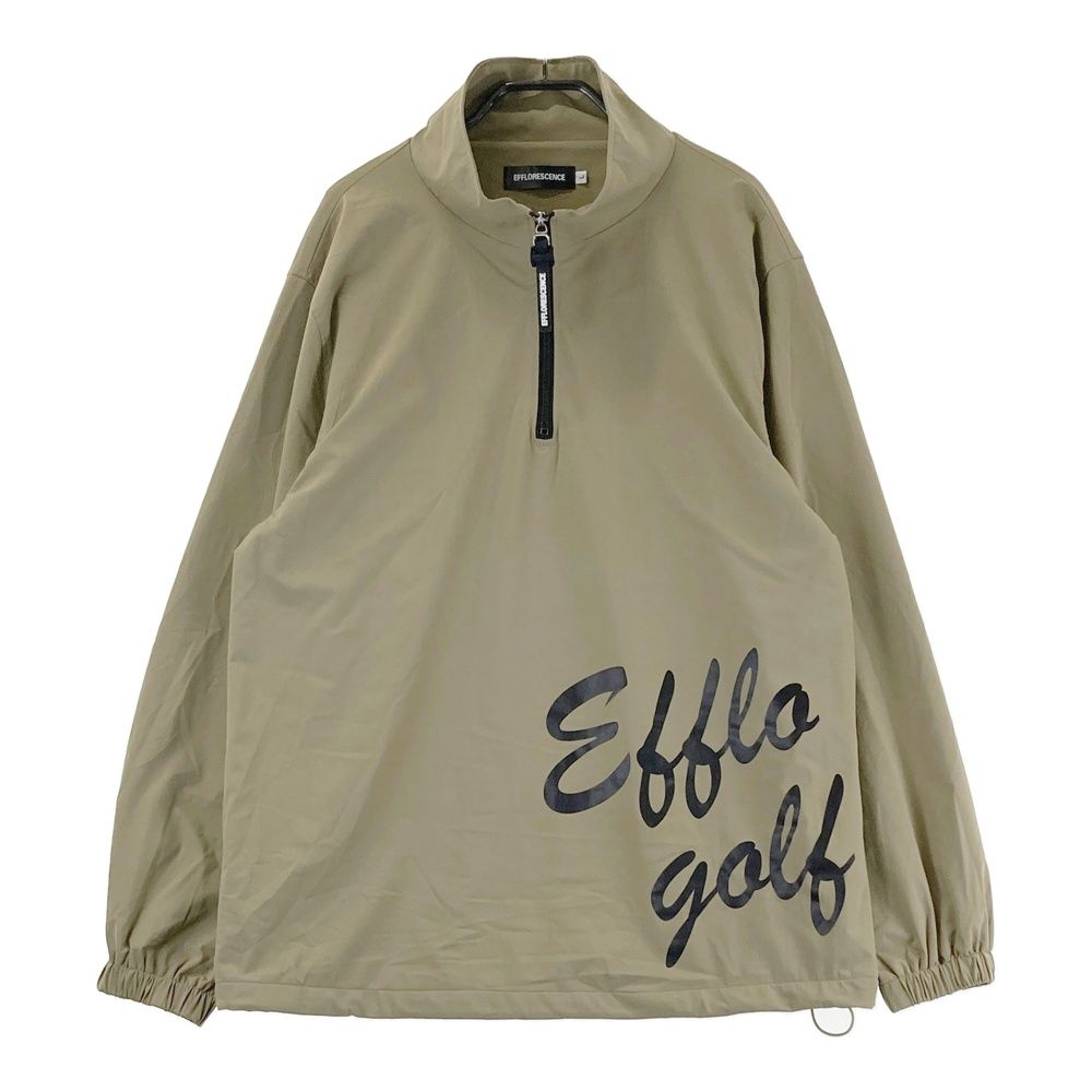 サイズ L EFFLORESCENCE エフロレッセンス 裏メッシュハーフジップ長袖ブルゾン ベージュ系 240101534223 ゴルフウェア メンズ ストスト