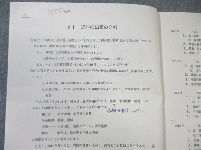 駿台 東京慈恵会医大プレ数学演習 2016 直前 008s0C - メルカリ