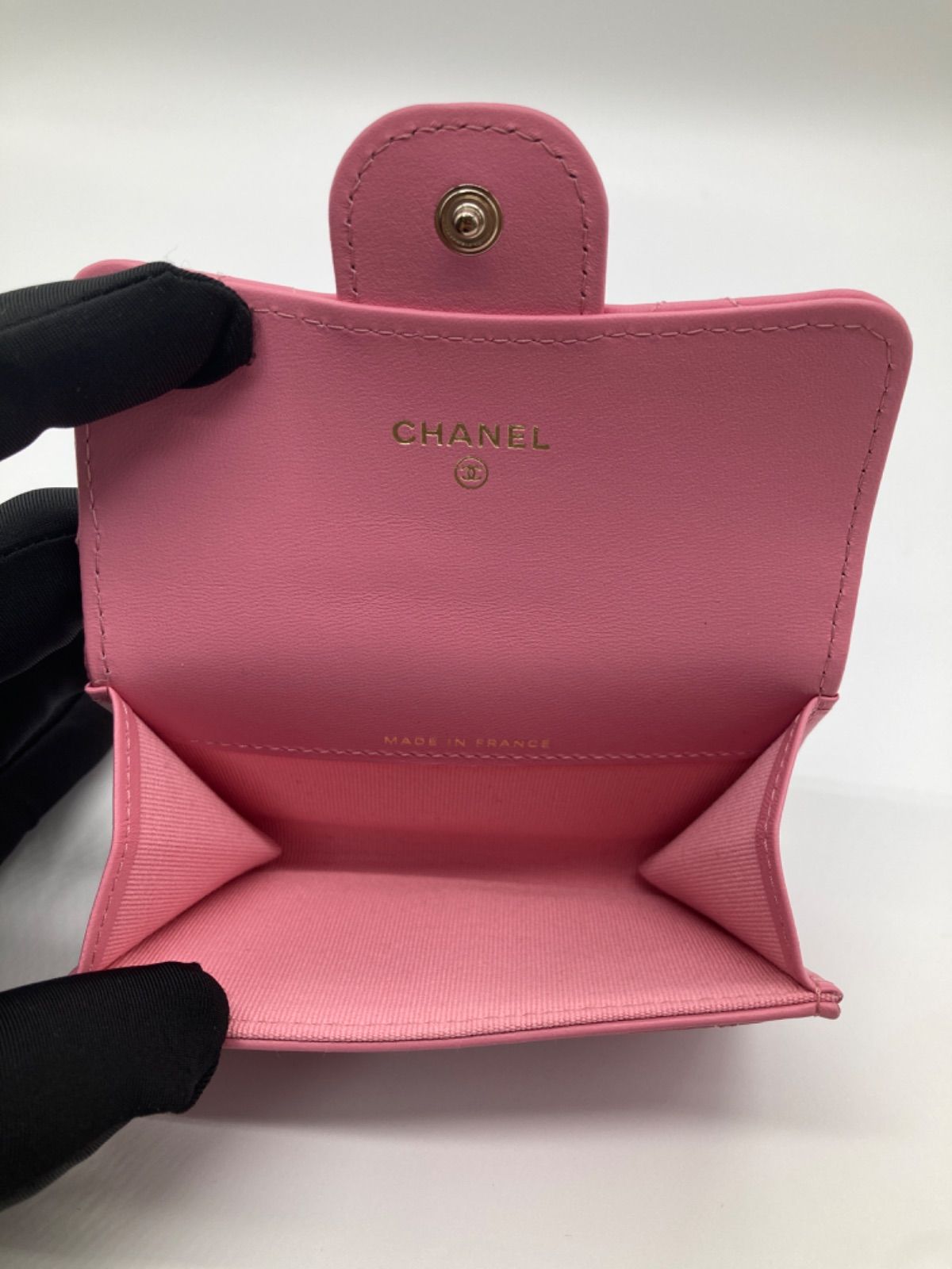 極美品】CHANEL シャネル マトラッセ ラムスキン カードケース
