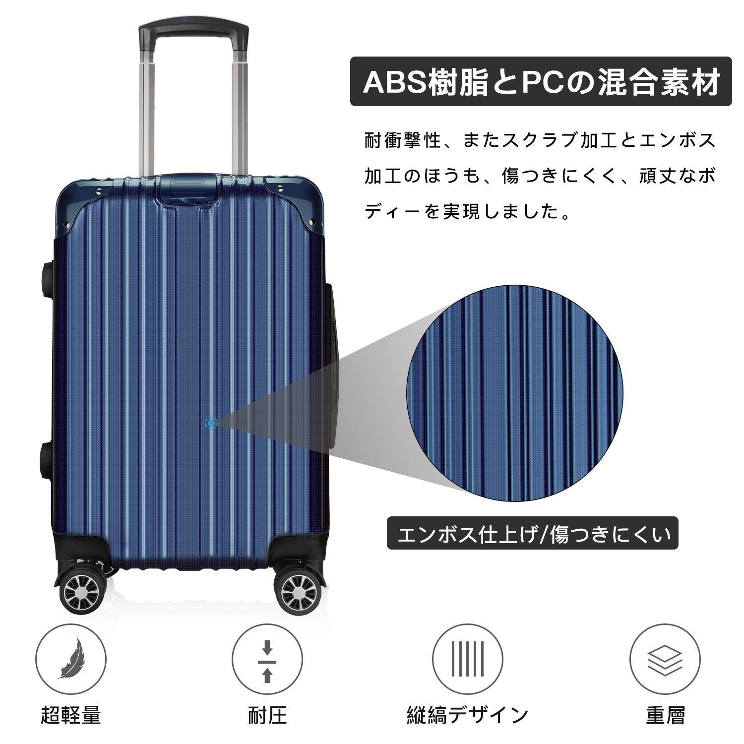VARNIC] スーツケース キャリーバッグ キャリーケース 機内持込 超軽量 