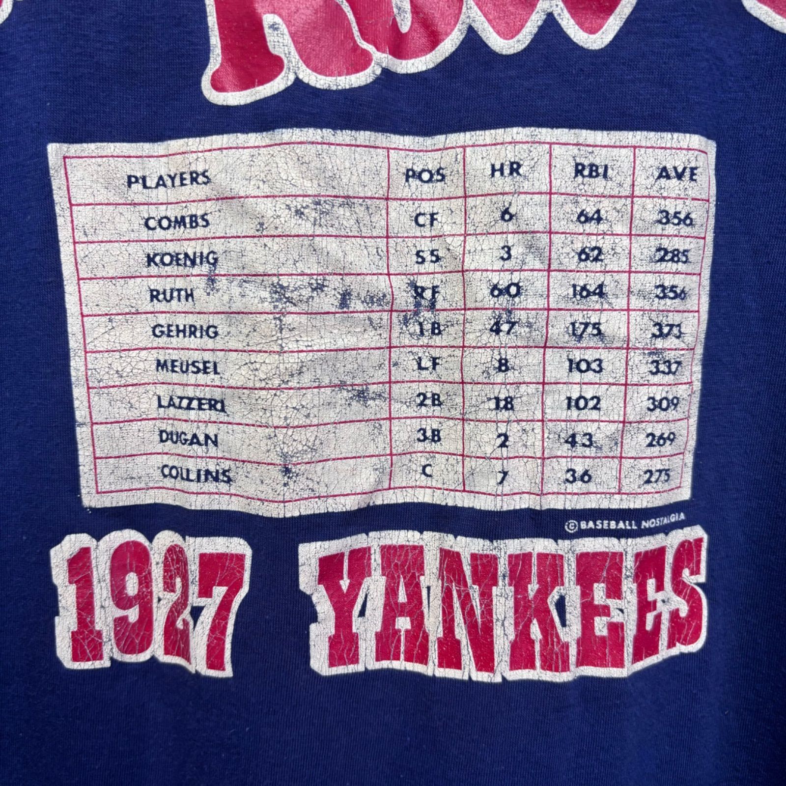 80s YANKEES Murderers Row 殺人打線 ヤンキース スポーツ HANES アメカジ 古着 アメリカ古着 都内 中野区 ...