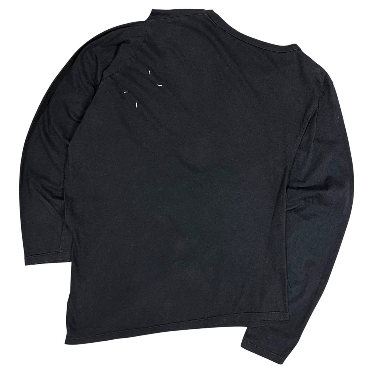 Maison Martin Margiela メゾン マルタンマルジェラ 00 s Archive Asymmetrical Side-Open S|S T-Shirt アーカイブ アシンメトリー サイドオープン 半袖 Tシャツ XL ネイビー 白タグ