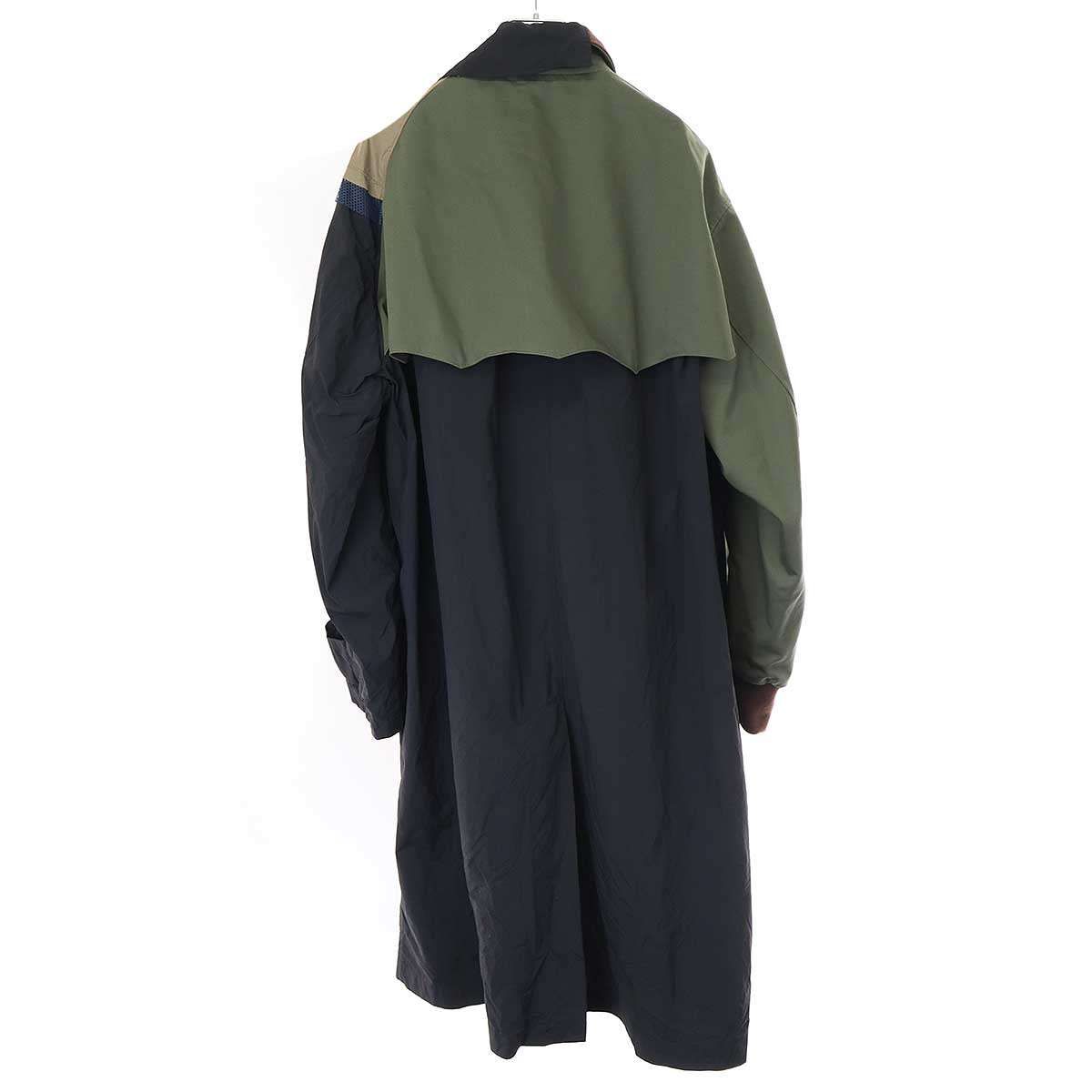 【最終値下げ】【未使用】kolor(カラー) ナイロンドッキングコート kolor カラー 22SS ドッキングデザインナイロンステンカラー