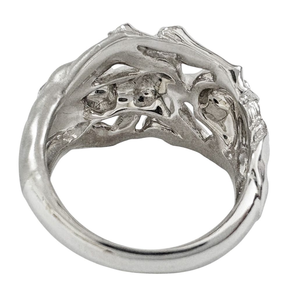 K18WG リング 指輪 15号 ダイヤ 0.46 総重量約3.3g 中古 美品 送料