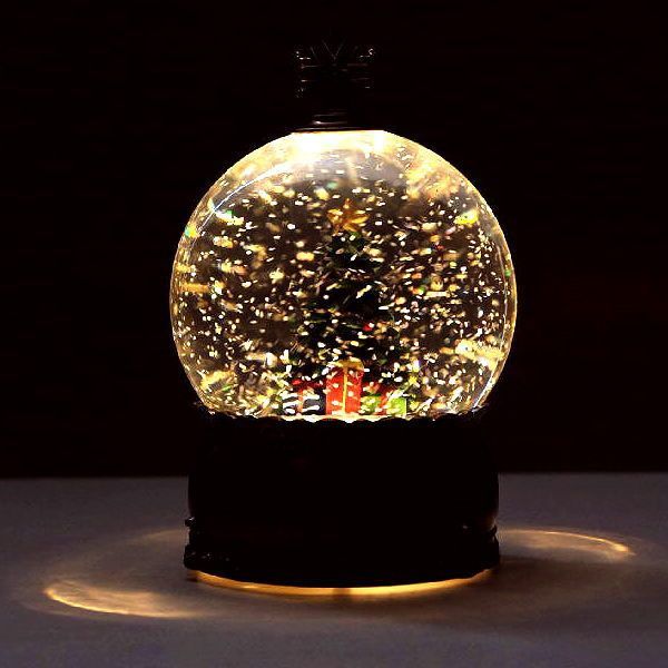 スノードーム クリスマス LEDライト キラキラ 注文 光る クリスマス