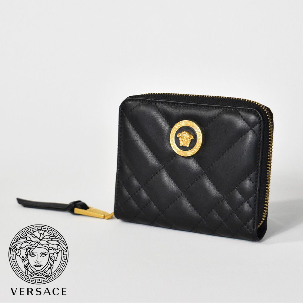 ネイビーシー Versace ヴェルサーチ キルティング 財布