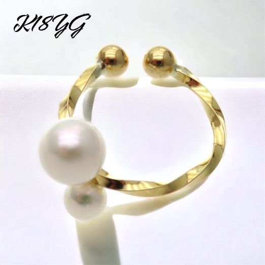 K18YG イヤーカフ アコヤパール2P ベビーパールイヤーカフ 18金 真珠  