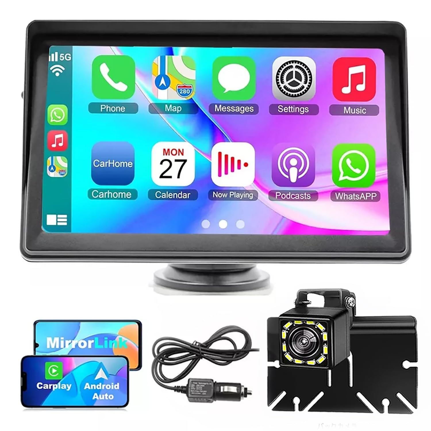 ディスプレイオーディオ 7インチ ポータブルカーオーオーディオCarPlay 数量限定 Tigwiss ディスプレイオーディオ 7インチ ワイヤレス