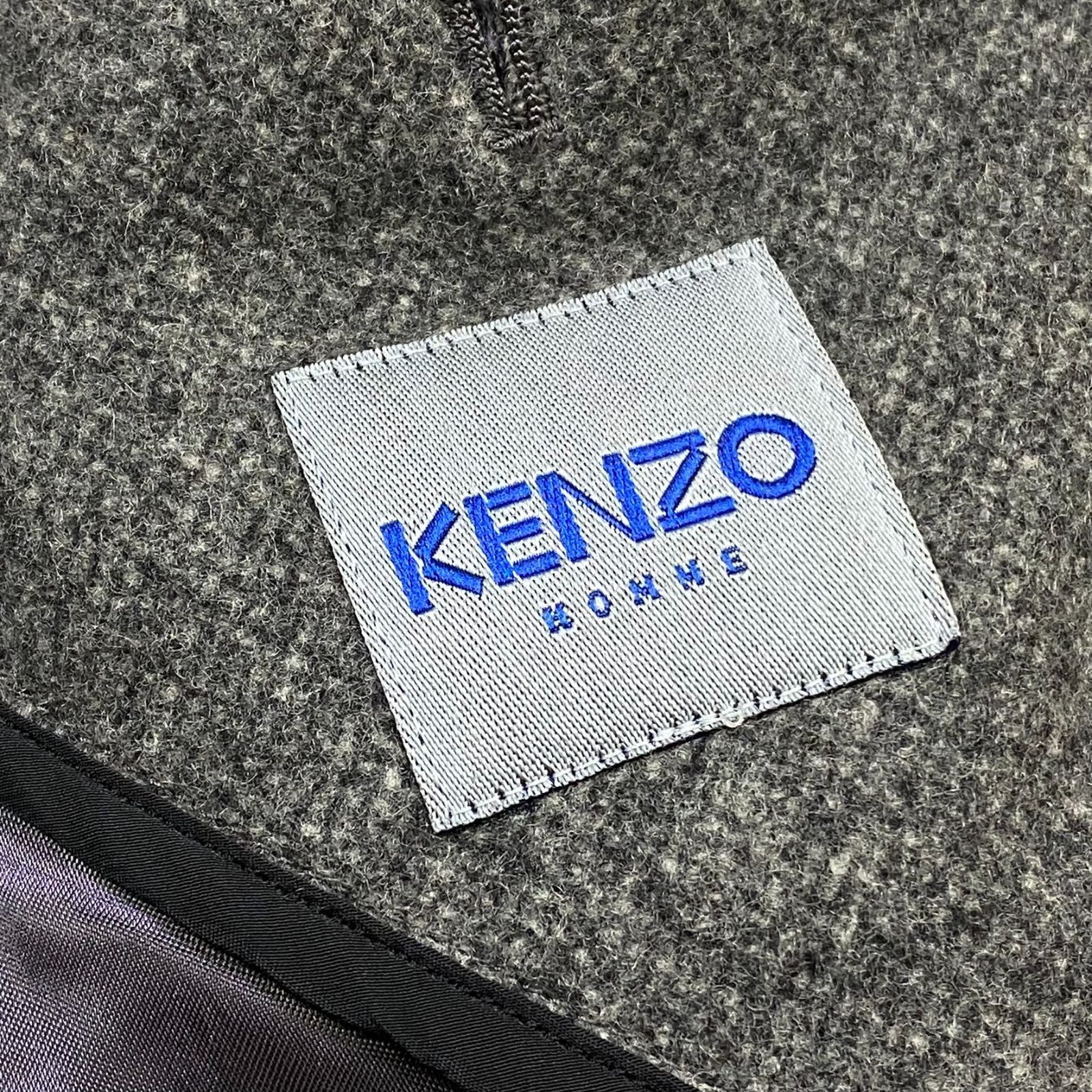 オールド ケンゾー KENZO ウール ステンカラーコート グレー L相当 比翼 - メルカリ