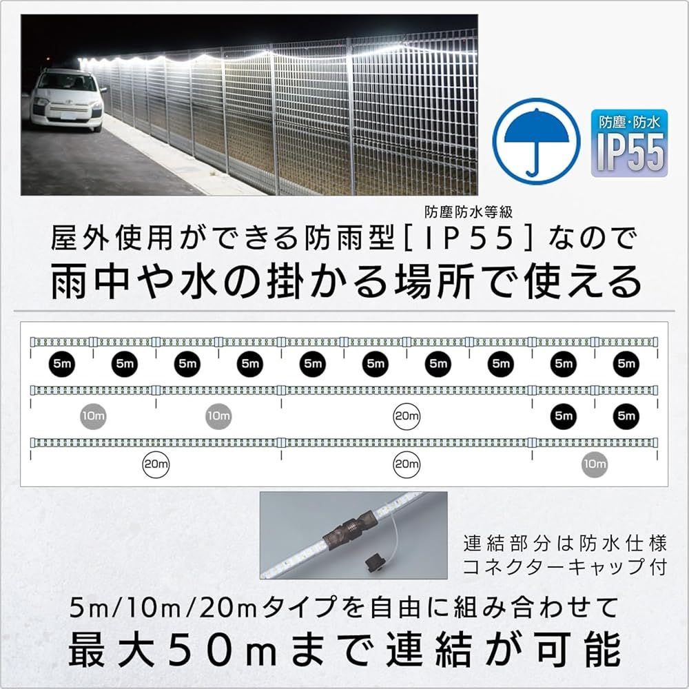  ハタヤ LEDテープライト 10 m セット 片面発光タイプ LTP-10 S その他 カメラ