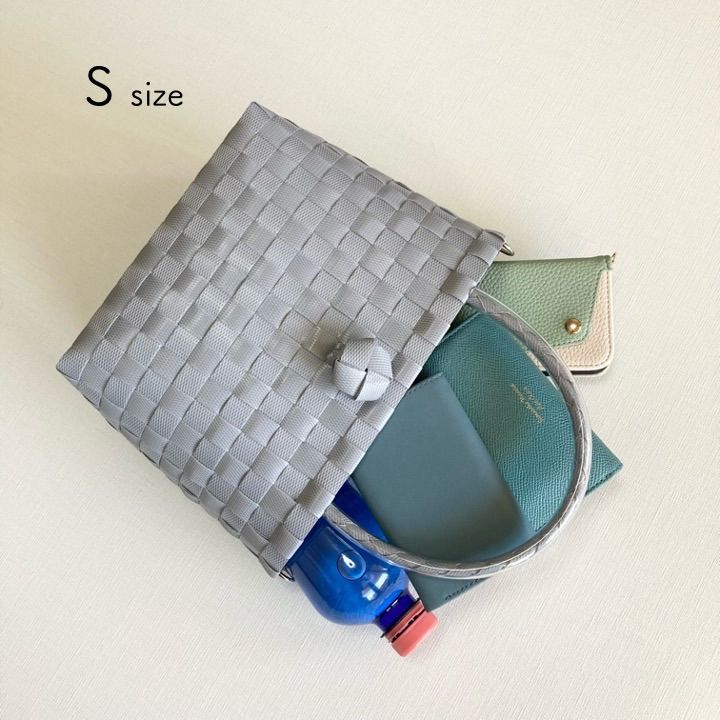 プラかごバッグ Sサイズ パステル ブルー 2way プラカゴ プラカゴ