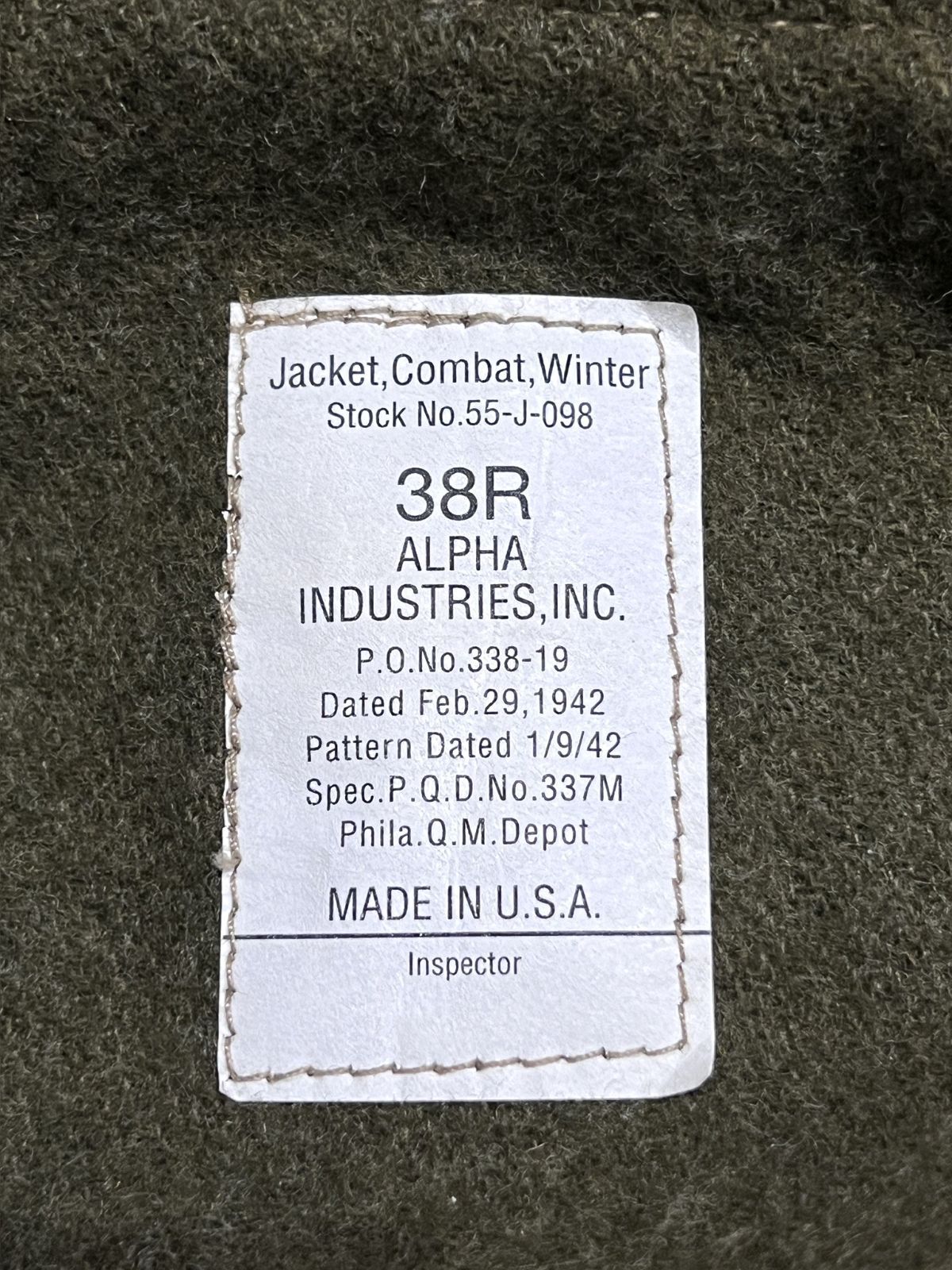美品 ALPHA INDUSTRIES タンカースジャケット38R 90'S USA製 ALPHA 後期型 タンカースジャケット 38R アルファ
