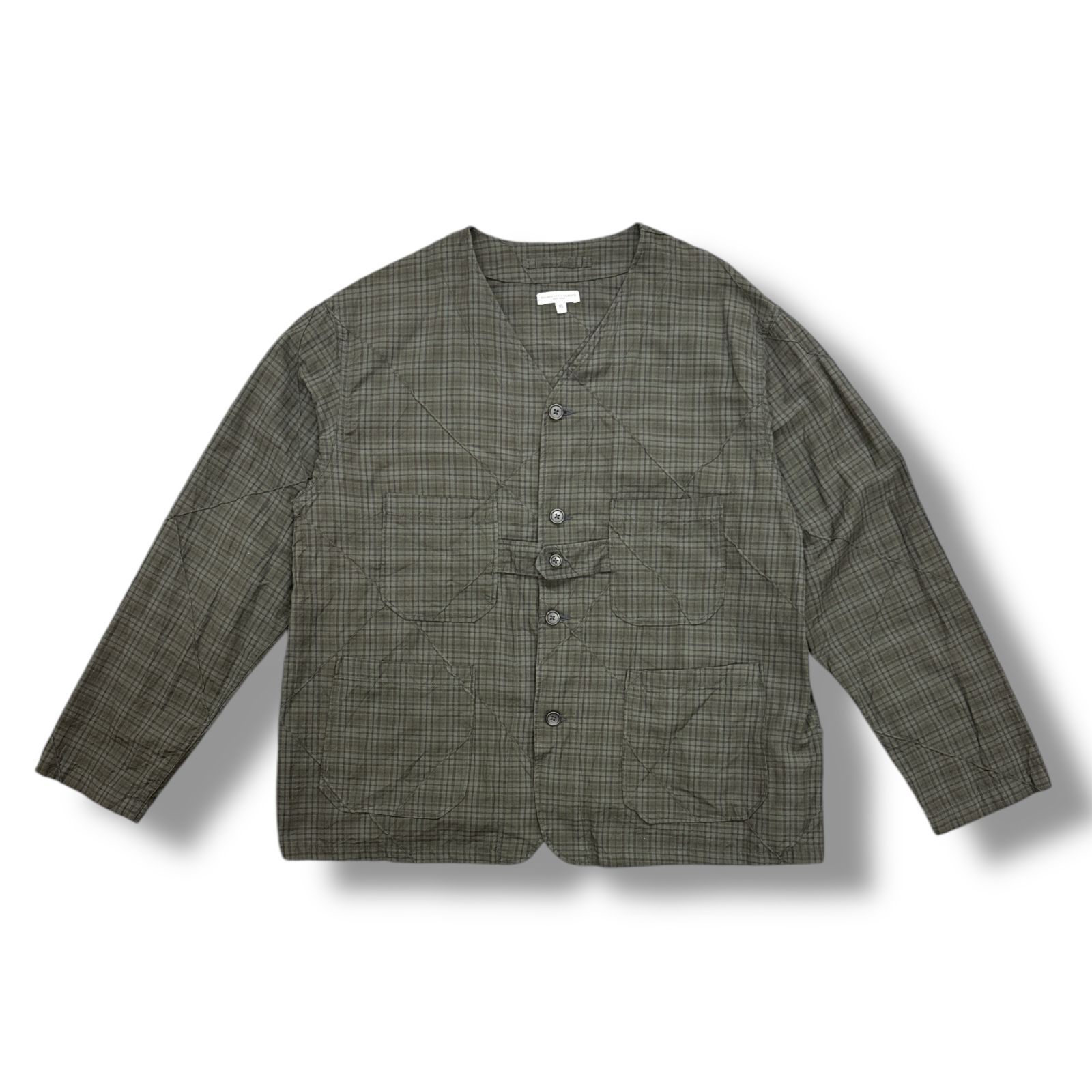Engineered Garments カーディガン ジャケットチェック柄 参考上代38500円 ENGINEERED GARMENTS Cardigan Jacket-Pintuck