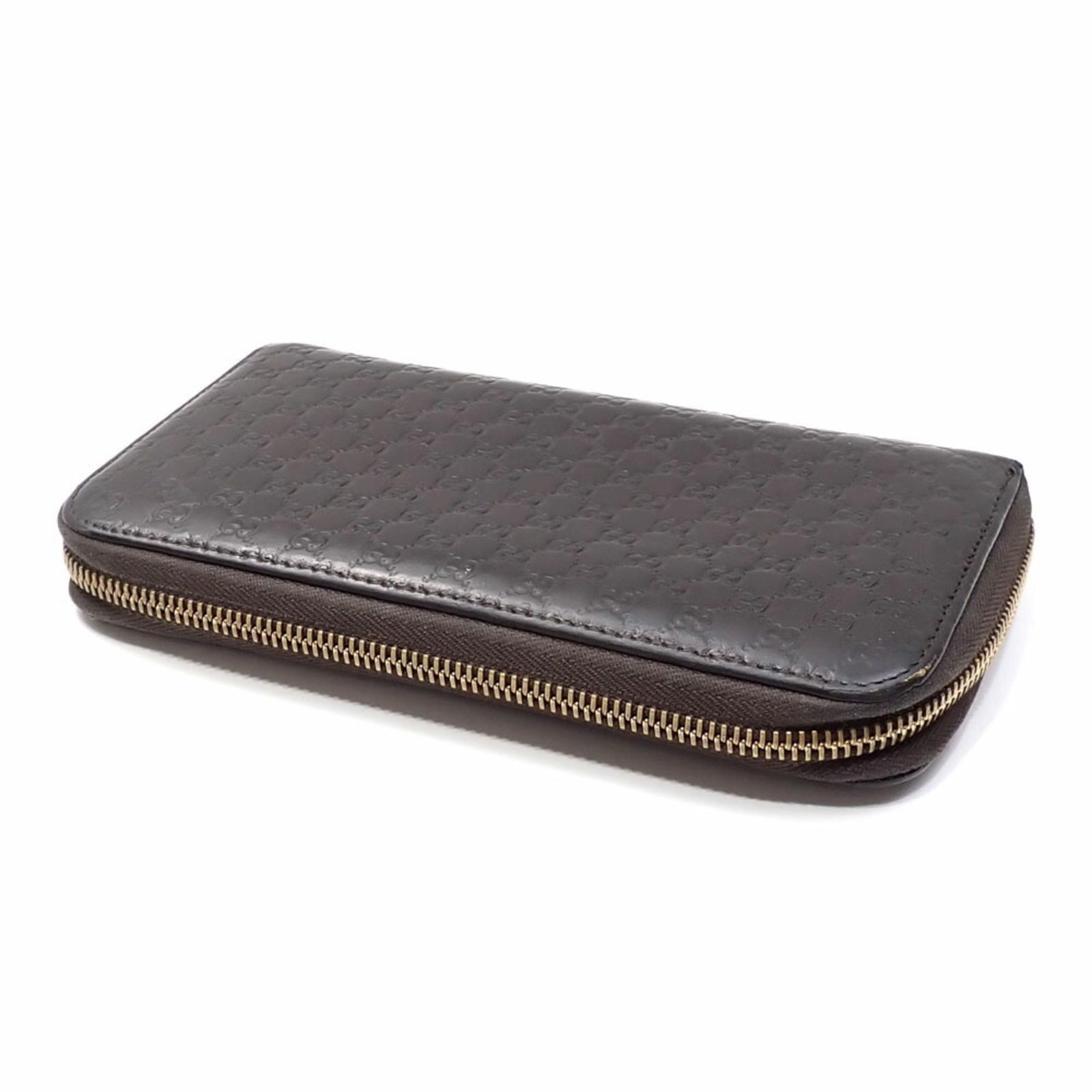 ✨美品✨GUCCI グッチ　マイクログッチシマ　長財布　ブラウン　箱付き グッチ(Gucci) グッチ ラウンド 長財布 マイクログッチシマ