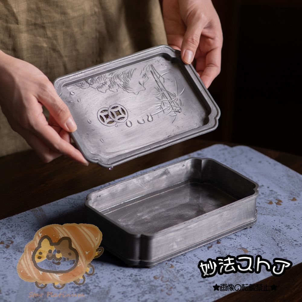 中国錫細工茶器　未使用品 新品・未使用品！ 錫鍍宣興紫砂茶具小上新橋 中国吉紋齋 錫細工