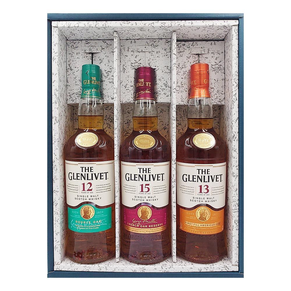 注文割引 ウイスキー『THE GLENLIVET』 3本セット 15年/12年 ウイスキー