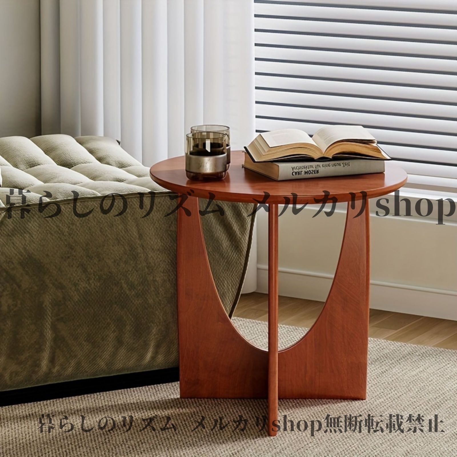 サイドテーブル ナイトテーブル モダン 木製サイドテーブル ミニマリスト エンドテーブル 小さなソファサイドキャビネット コンテンポラリー コーヒーテーブル リビングルーム 寝室 簡単な組み立て 硬材 カフェ モダン 北欧 ウォールナット色 MARWIL-DEMENAGEMENTS_CH