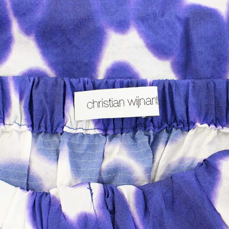 夏コーデ◆Wijnantsシルク水彩柄ブルースカートクリスチャン・ワイナンツ SUMMER SALE】christian wijnants(クリスチャン ワイナンツ)7204