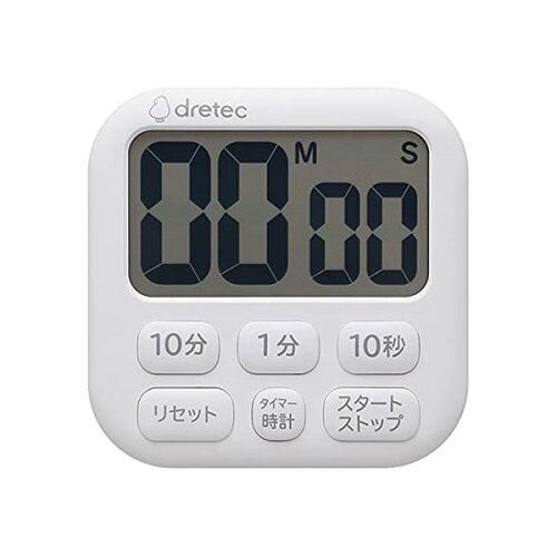 3営業日で発送 ドリテック 大画面タイマー ポポラ6 ホワイト 入数 12