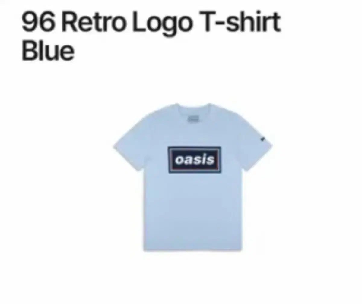 オアジス md 韓国 公式 レトロ ロゴ Tシャツ ブルー M