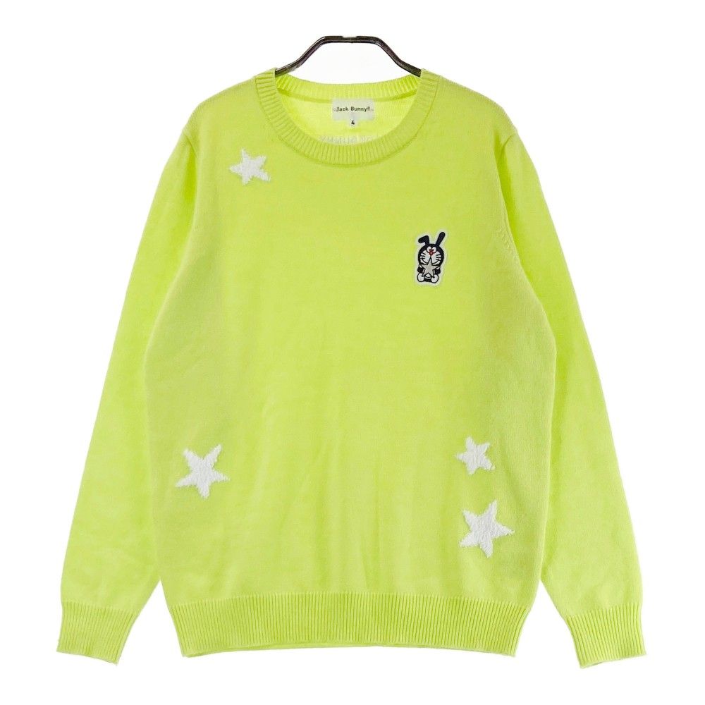 サイズ 4 JACK BUNNY ジャックバニー ×ドラえもん 2025年モデル ウール混 ニットセーター イエロー系 240101368875 ゴルフウェア メンズ ストスト