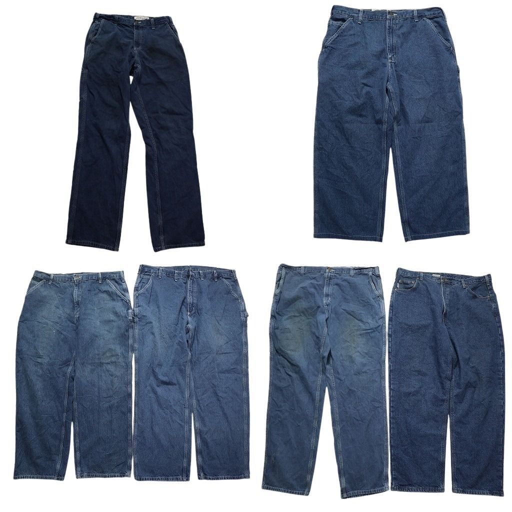 古着卸 まとめ売り カーハート Carhartt ペインターデニム パンツ 6枚セット メンズ 34 |38 |40 |42 フェード ワーク 古着 NC1321