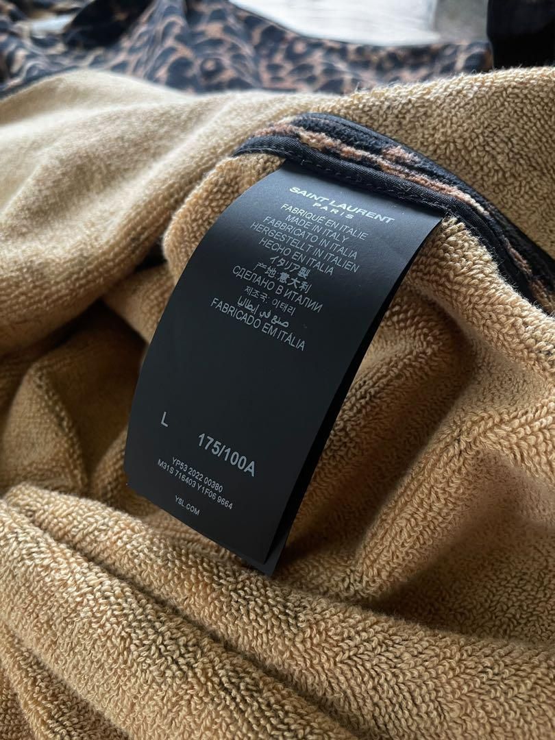 SS22 SAINT LAURENT PARIS レオパードノースリーブパーカ