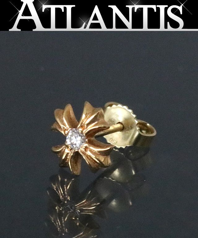 クロススタッドピアス CH 22k (片耳用)（CHROME HEARTS 銀座店 クロム 