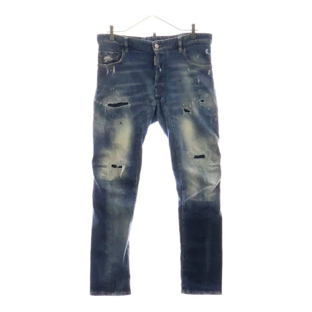 DSQUARED2 (ディースクエアード) 19SS Tidy Biker Jean Damage Denim Pant S74LB0516 S30342 ダメージ加工デニムパンツ ジーンズ インディゴ