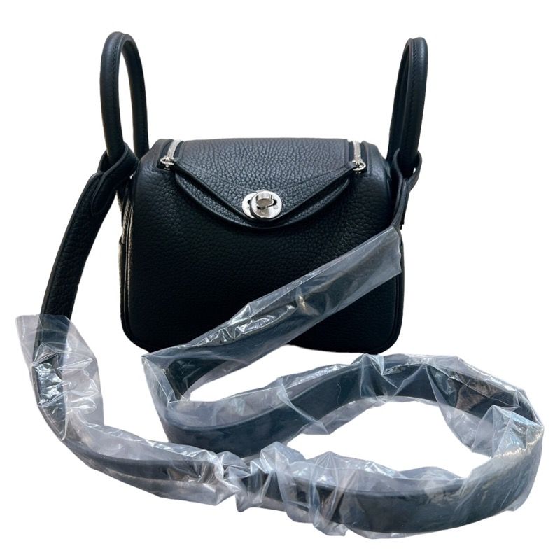 エルメス HERMES リンディミニ W刻印 ブラック ・シルバー金具  