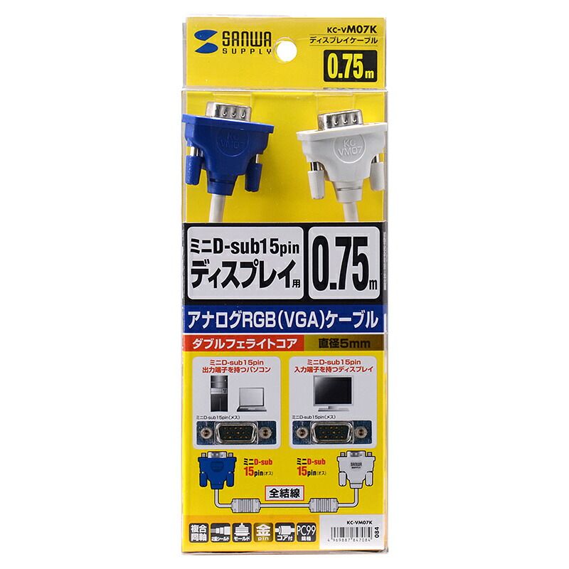VGA 0.75m