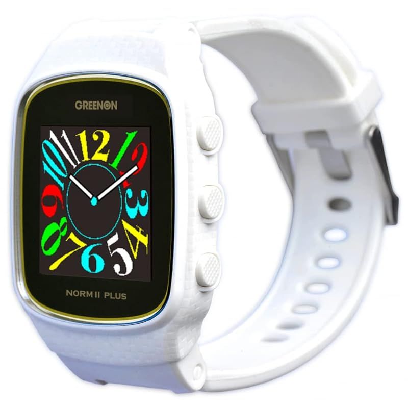 GreenOn グリーンオン ザ ゴルフウォッチ ノルム プラス みちびきL1S対応 カラー液晶 THE GOLF WATCH NORM Plus|ノルム GN301 グリーンアンジュレーション表示 旧モデル NORM II PLUS ホワイト