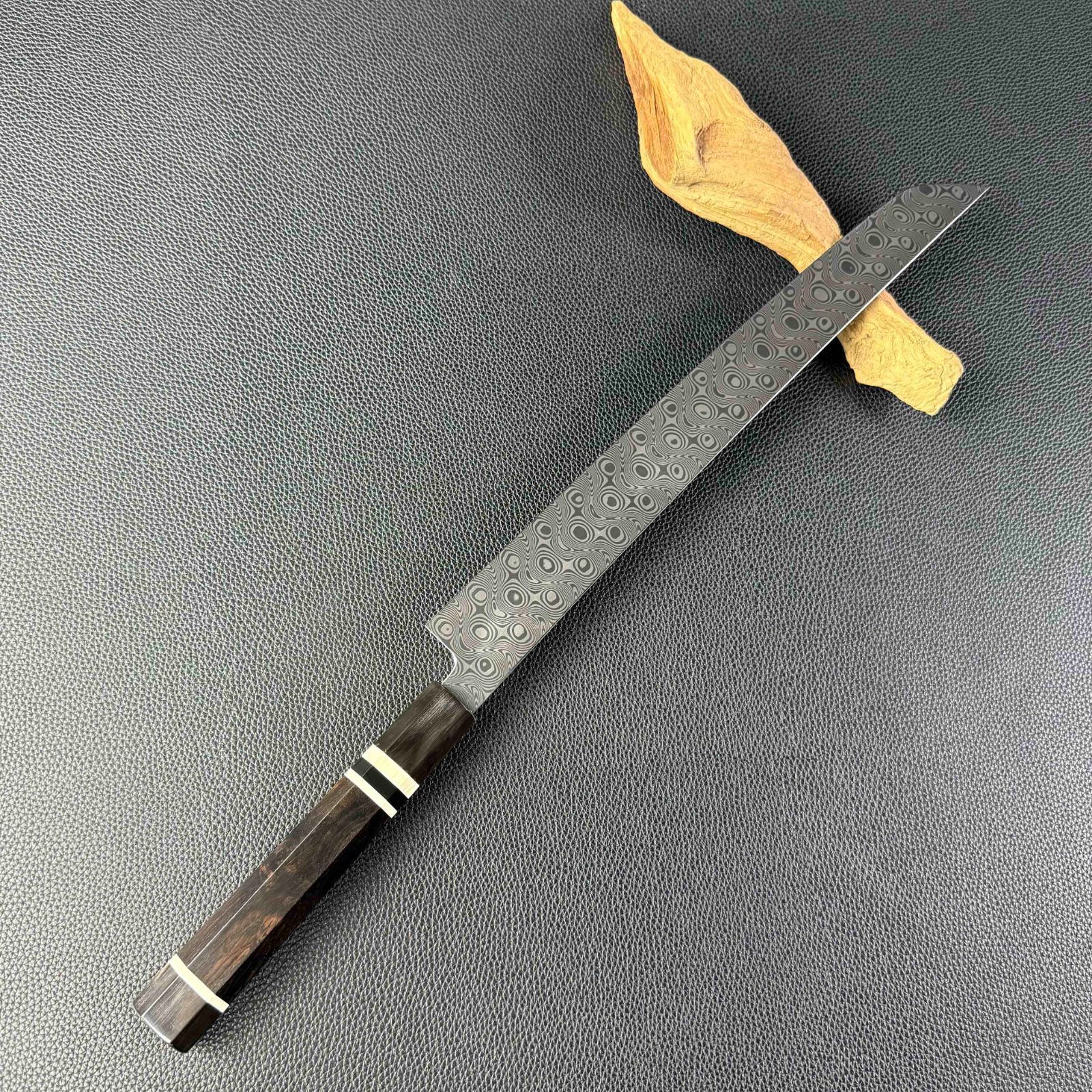 先丸柳刃包丁 9寸（刃渡り270mm）ダマスカス鋼 本刃付け 八角柄（購入