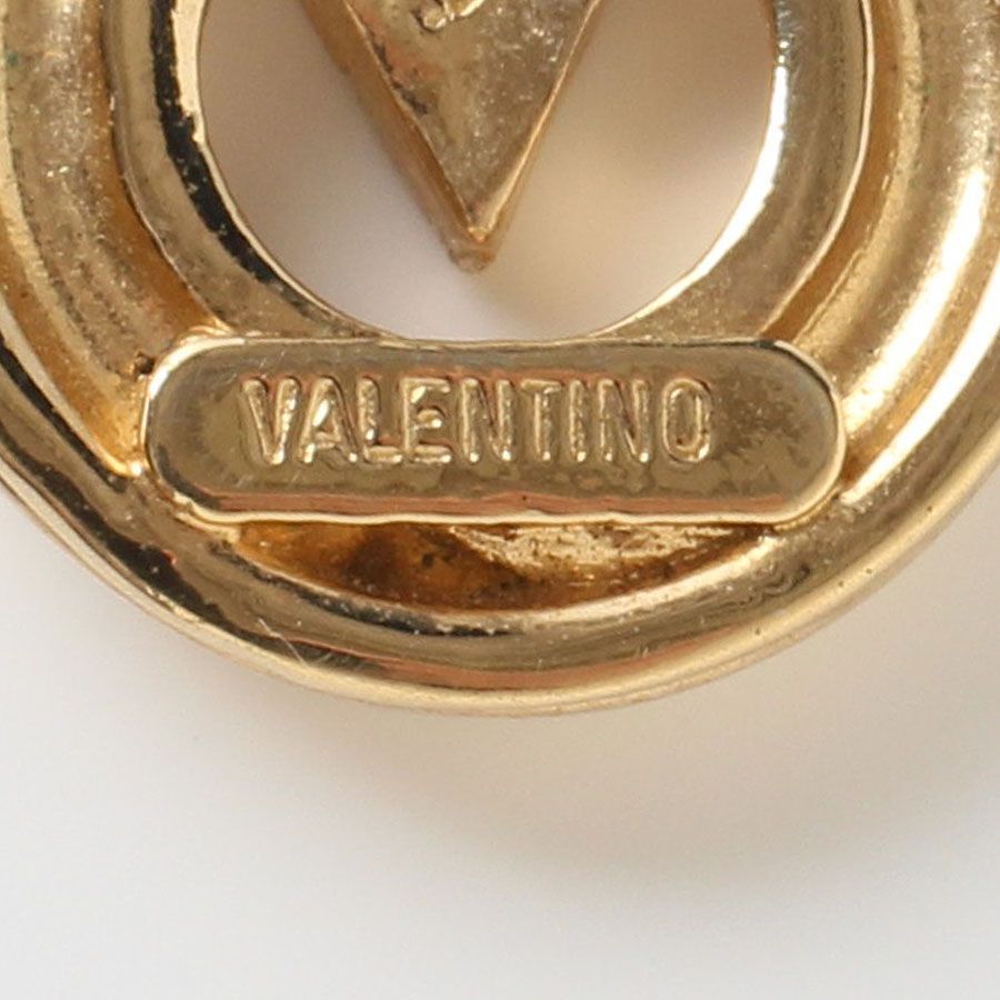M18975 美品 VALENTINO ヴァレンティノ ヴィンテージ Vロゴ ネックレス 