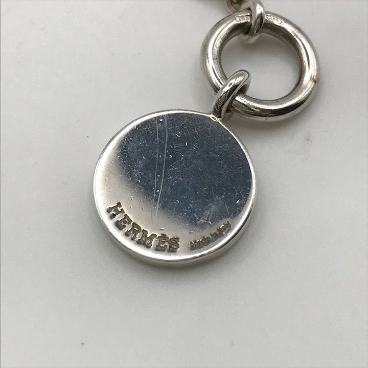 HERMES シルバーネックレス セリエロゴ サークル SV925 美品 HERMES シルバーネックレス セリエロゴ サークル SV925 美品