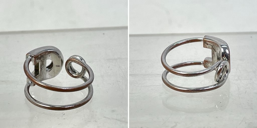 01w-0487 〇 AMBUSH アンブッシュ A SAFETY PIN RING SILVER NO